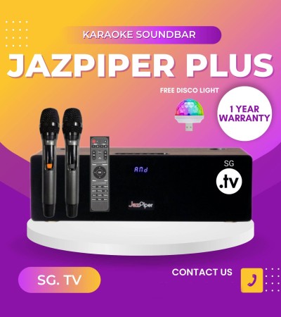 [一天送达]JAZPIPER | JAZPIPER-PLUS |版本2 |家庭卡拉OK系统|条形音箱|强力扬声器|新版本[支持本地]