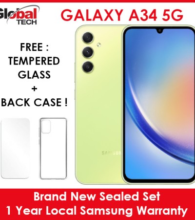 三星Galaxy A34 5G 128GB Rom+8GB Ram/1年本地三星保修（免费：钢化玻璃+后盖）